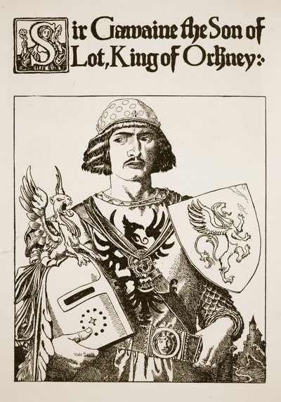 Sir Gawaine the Son of Lot, King of Orkney, illustration from 